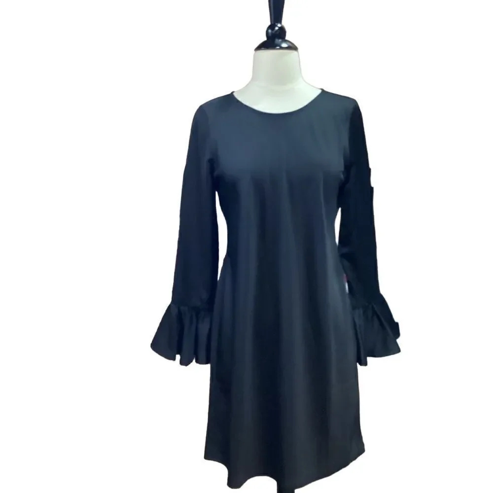 NWT J. Crew Winter Garden Dress Black Sz 2